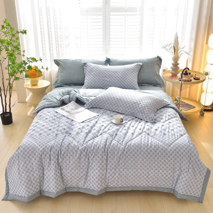 Picture of Air-Conditioning Quilt, Summer Cool Quilt, Thin Single and Double Washed Cotton Summer Quilt, Gift Box, Kidsren's Quilt, Sales Quilt, Machine Washable