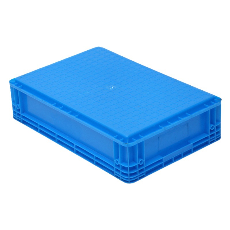 Thickened Grey Logistics Box Plastic Turnover Basket Rectangular Box with Lid Storage Rubber Box Large Logistics Box