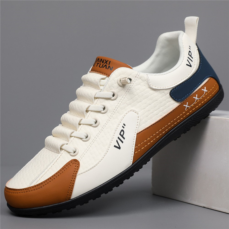Soft-soled beanie shoes 2025 new fashionable, breathable, lightweight, thin-soled casual shoes, simple one-foot flat men's shoes