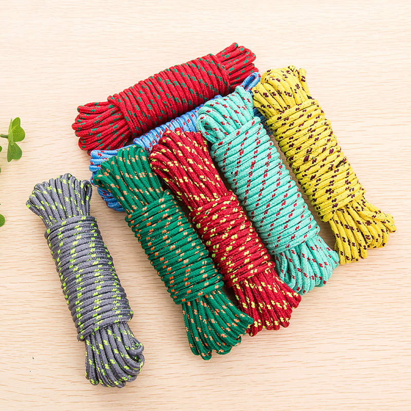 10 meters nylon clothesline thick drying quilt hanging clothes drying rope square wind is not easy to slip clothesline lanyard