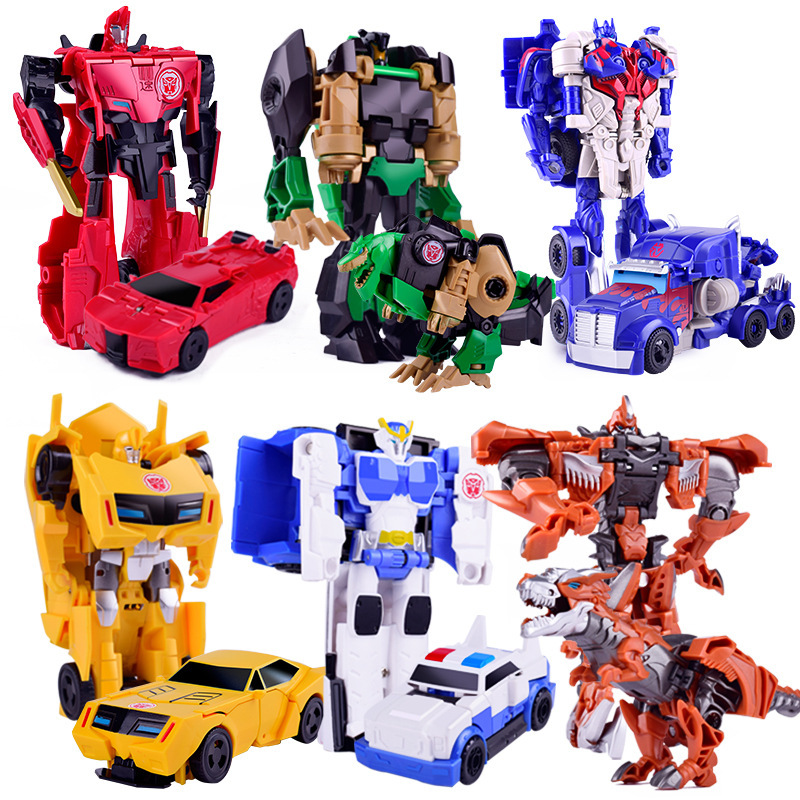 Picture of Tractor Car Transformation Robot Creative One-Step Transformation Kidsren's Transformation Car Dinosaur Model Racing Toy