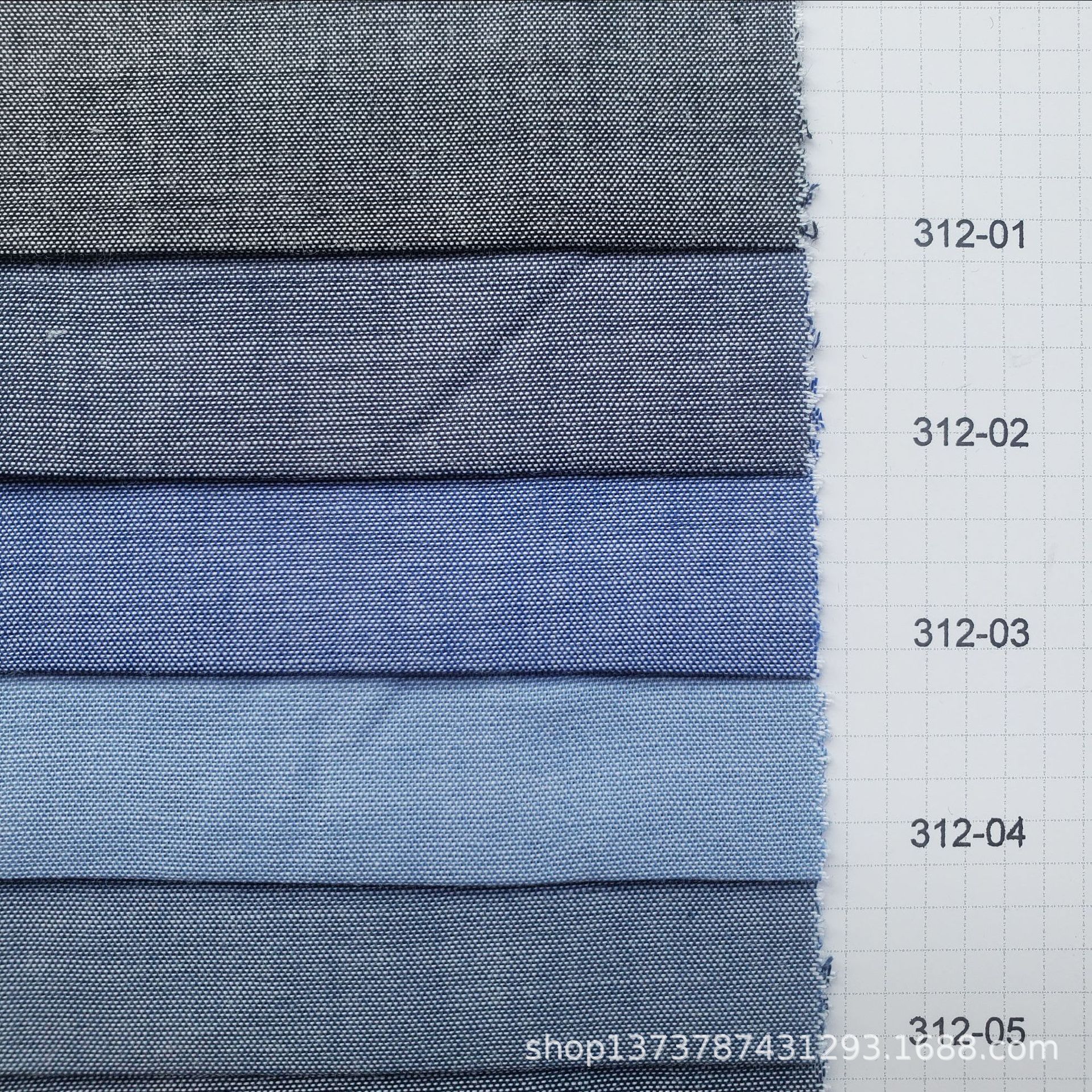 Picture of Ready Supply of 100% Cotton 32 Count Youth Cloth Imitation Denim Style Casual Spring and Summer Shirts Clothing Fabrics Wholesale