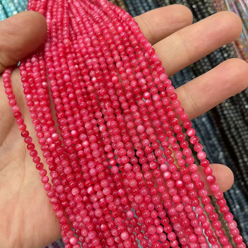 Picture of 3mm Natural Freshwater Shell Beads Round Beads Colorful DIY Jewelry Accessories Hairpin Shell Beads Bracelet Necklace Clavicle Chain Beads
