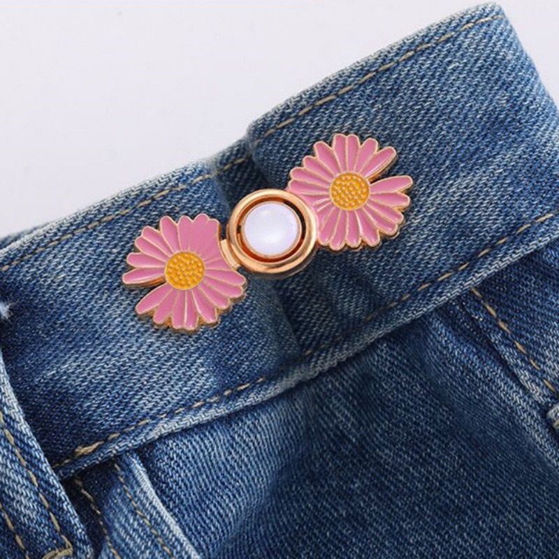 Picture of Chinese Knot Waist Buckle Pair Buckle Flat Bottom Removable Nail-free Seam-free Button Girl's Trouser Skirt Waist Size Change Artifact
