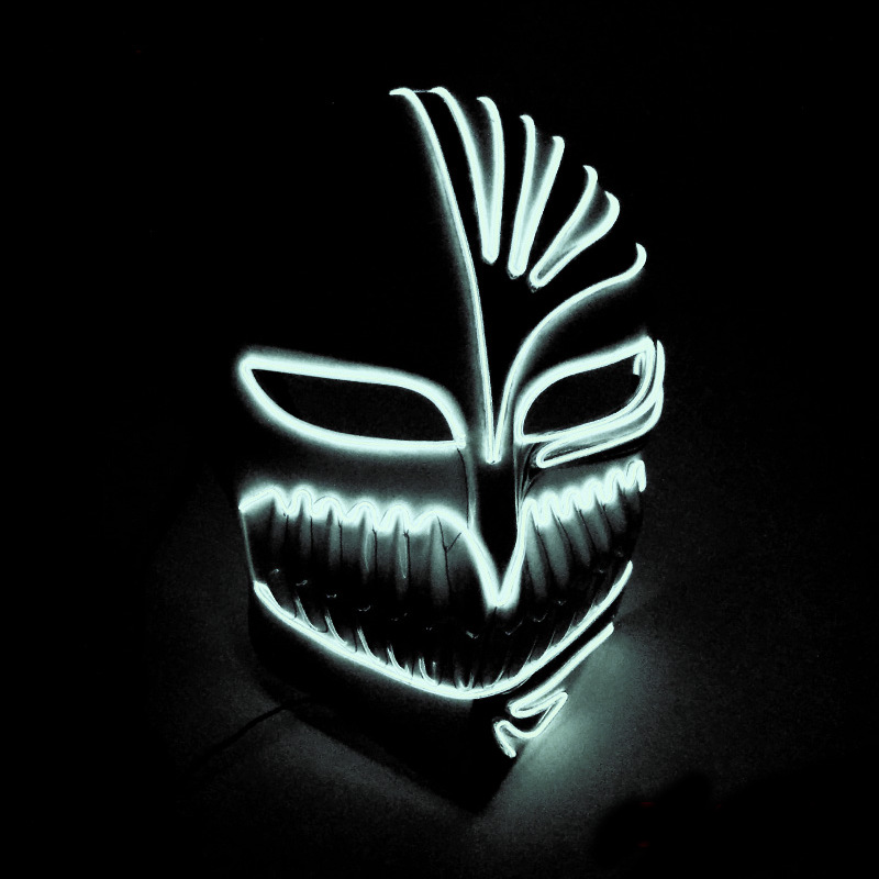 Picture of Halloween Masquerade Luminous Mask Bar Party Death Cold Light Mask El Cold Light Luminous Mask