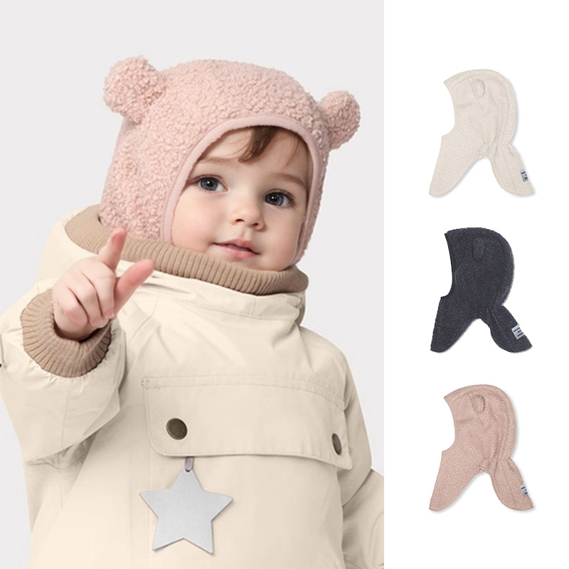 Boys and Girls Warm Polar Fleece Multi-Purpose Pullover Hat and Scarf 2025 Danish Autumn and Winter New Baby Ear Protection Hat