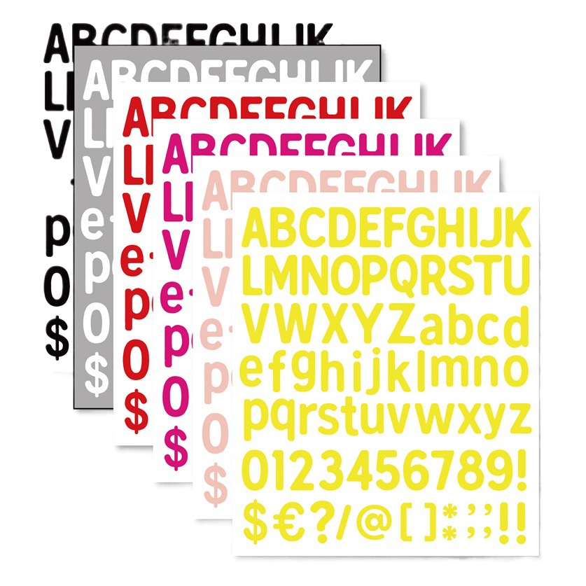 Picture of Amazon TK cross-border diy letters and numbers stickers colorful combination stickers water cup stickers creative index hand account stickers