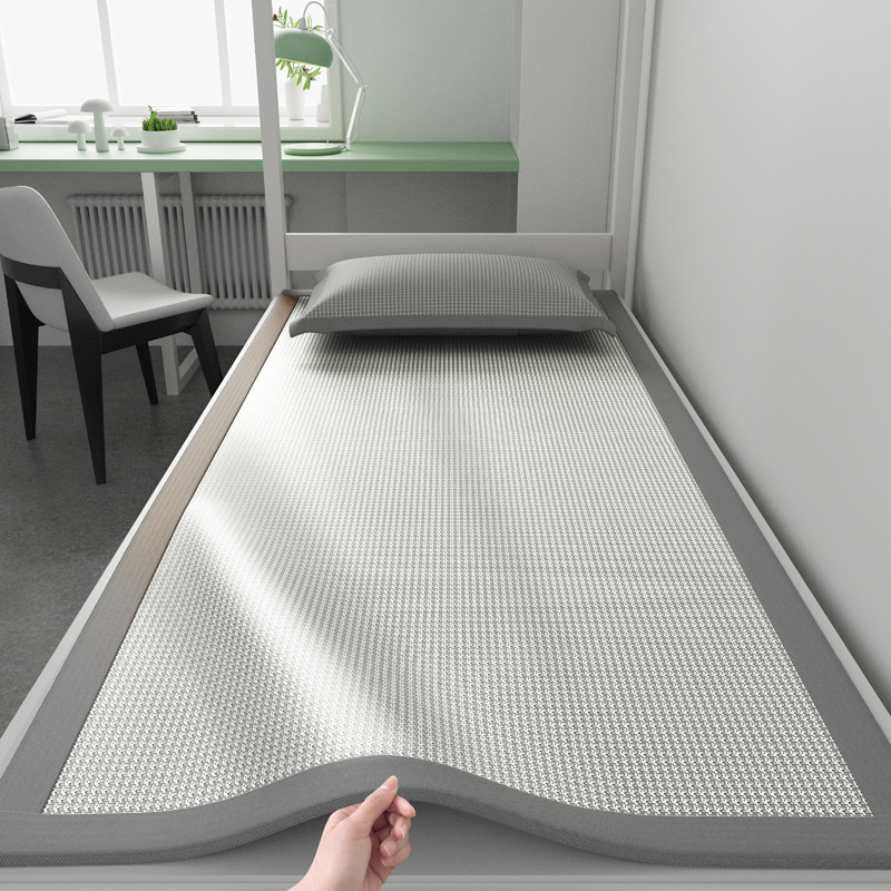 New Jacquard Houndstooth Ice Silk Mat Foldable Machine Washable Student Dormitory Single Mat Summer Single and Double Air-Conditioned Mat