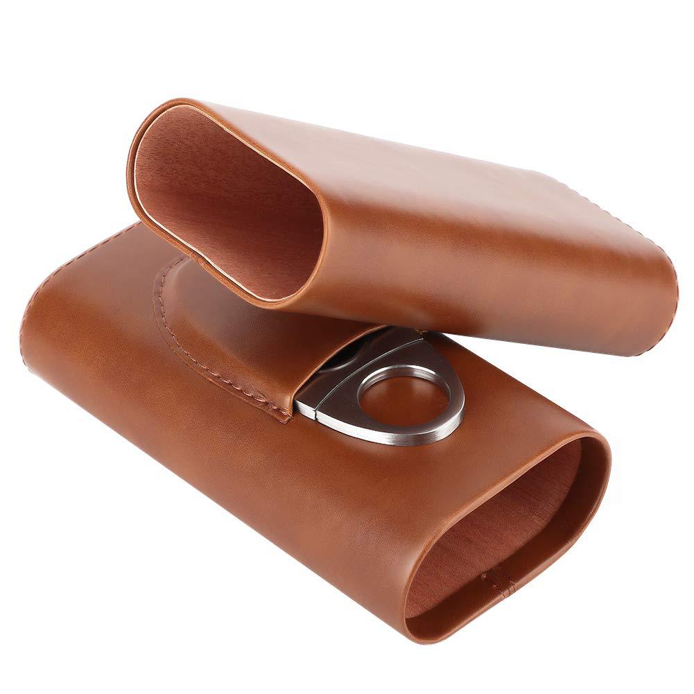 Picture of In stock wholesale three-piece cigar moisturizing box protective cover cross-border portable travel pine cigar storage box