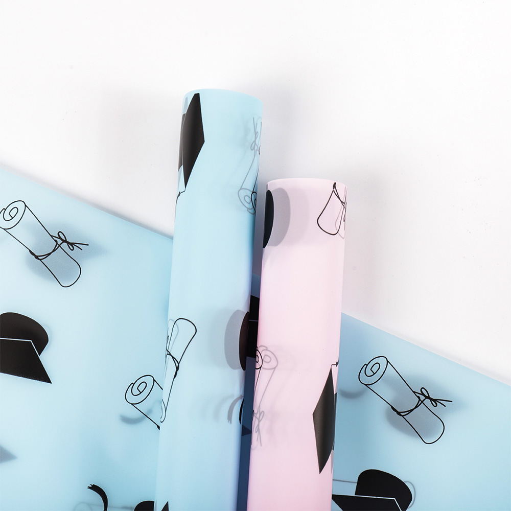 Picture of Factory wholesale graduation season waterproof bow book flower wrapping paper college entrance examination bachelor hat bouquet wrapping paper