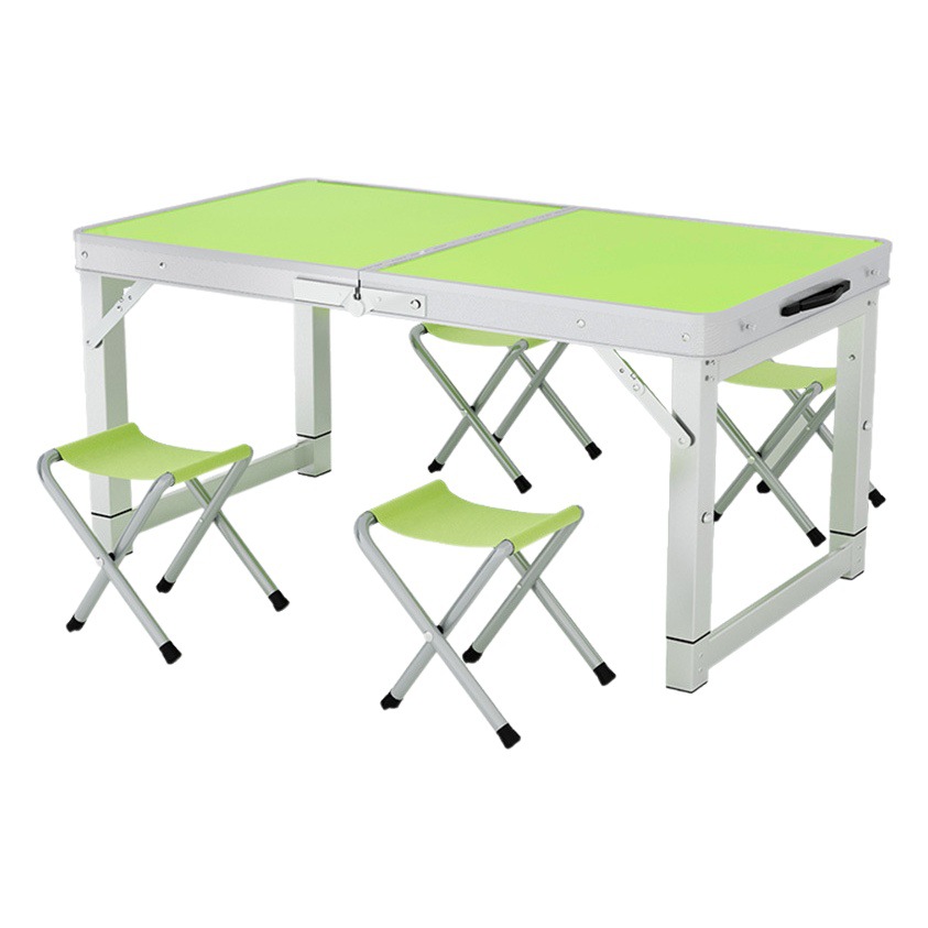 Folding Table Outdoor Stall Night Market Household Promotional Table Foldable Portable Aluminum Alloy Camping Picnic Table and Chair