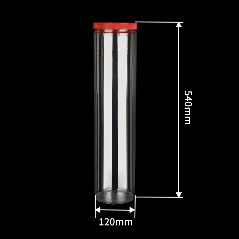 Picture of Factory Straight Hair Pet Tie Bottle Extra Long Transparent Storage Plastic Bottle Sub-Packaging Sealed Bottle Round Straight Bottle