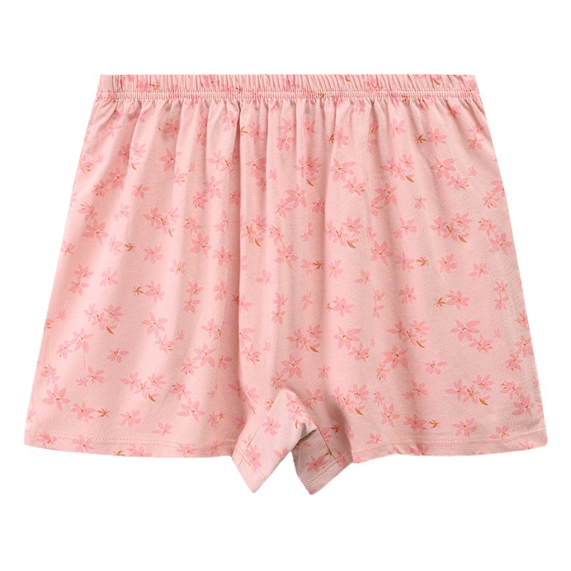 Middle-aged and elderly women's cotton underwear boxers cotton printed comfortable loose boxer briefs wholesale one-piece delivery