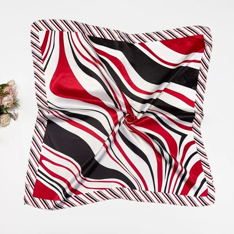 Picture of Small Square Scarf Korean Professional Silks and Satins Versatile Bank Stewardess Train Member Business Fashion Decorative Women's Scarf