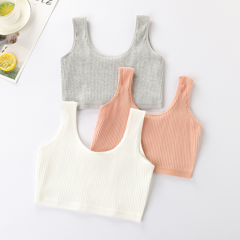 Picture of Girls' Intimates Development Period Girls Big Kidsren's Vest Students Primary School Students Pure Cotton Girls Adolescent Kidsren's Bra