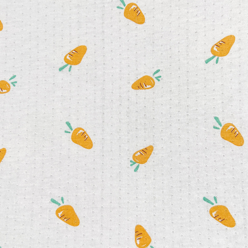 Picture of Bamboo Cotton Jacquard Printed Fabric Baby Summer Anti-Mosquito Jumpsuit Bamboo Fiber Fabric 70 Bamboo 30 Cotton Jersey