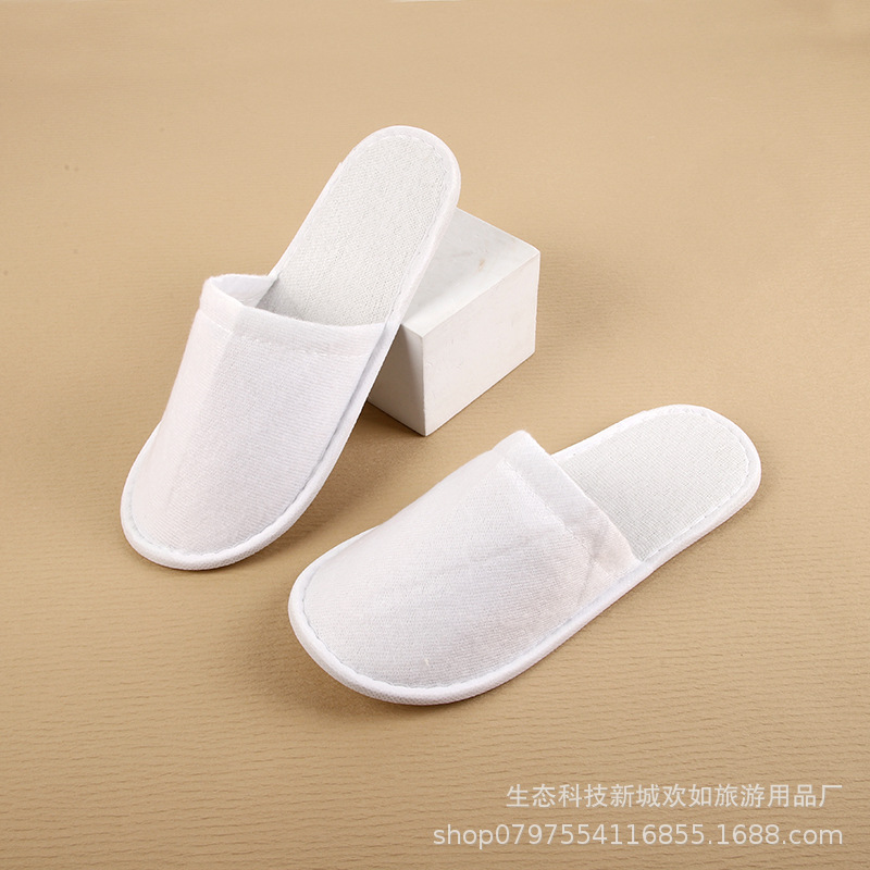 Picture of Hotel and homestay disposable waffle slippers home hospitality travel thickened slippers can be wholesale ordered LOGO