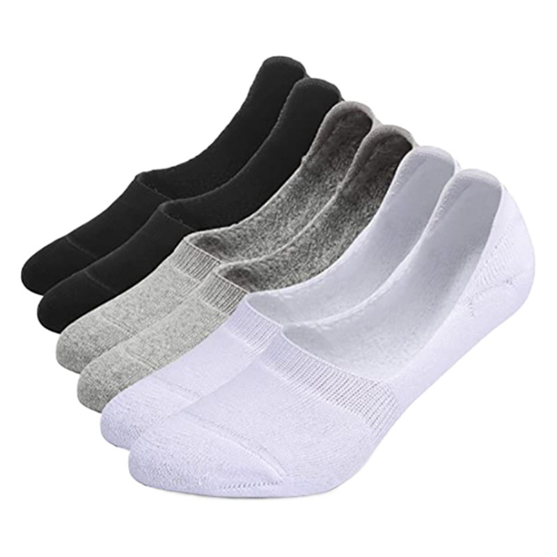 Cross-border Sports Thickened terry Breathable Cotton Invisible Socks Women's Short Socks Breathable Odor-proof Solid Color No-heel Boat Socks