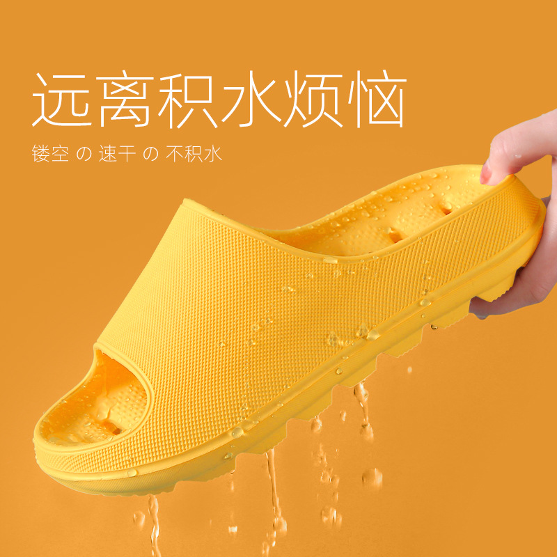 Picture of New High-heel Leakage Slippers Women's Thick-soled Bathroom Bathing Home Indoor Non-slip Household Hollow-out Men's Leakage Sandals