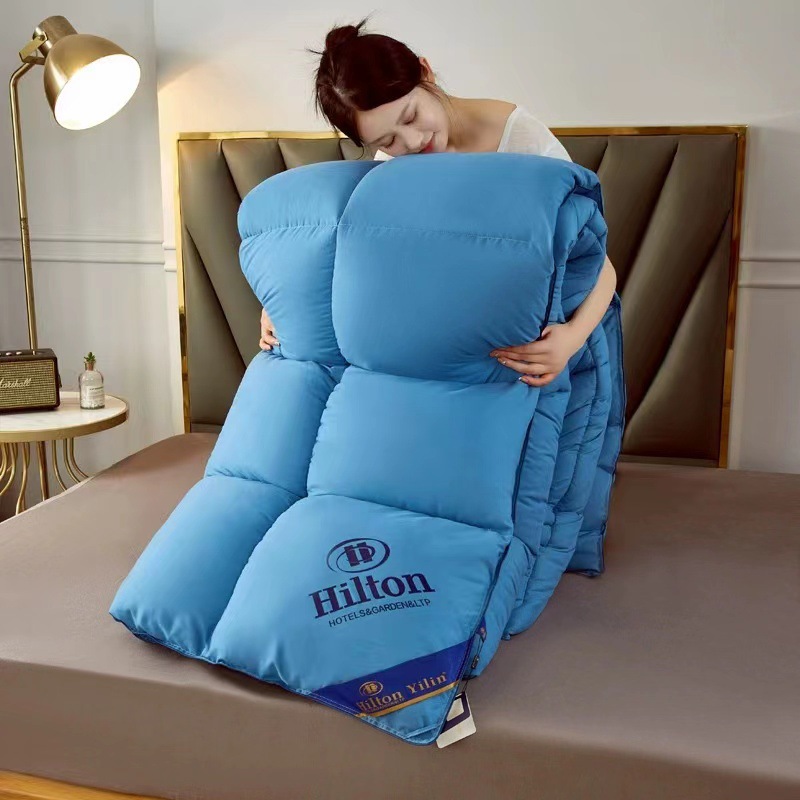 Picture of Hilton Doubletree Silk Cotton Quilt Hotel Feather Velvet Spring, Autumn and Winter Quilt Core Can Be Used in All Seasons, Same Style as Hotel Quilt