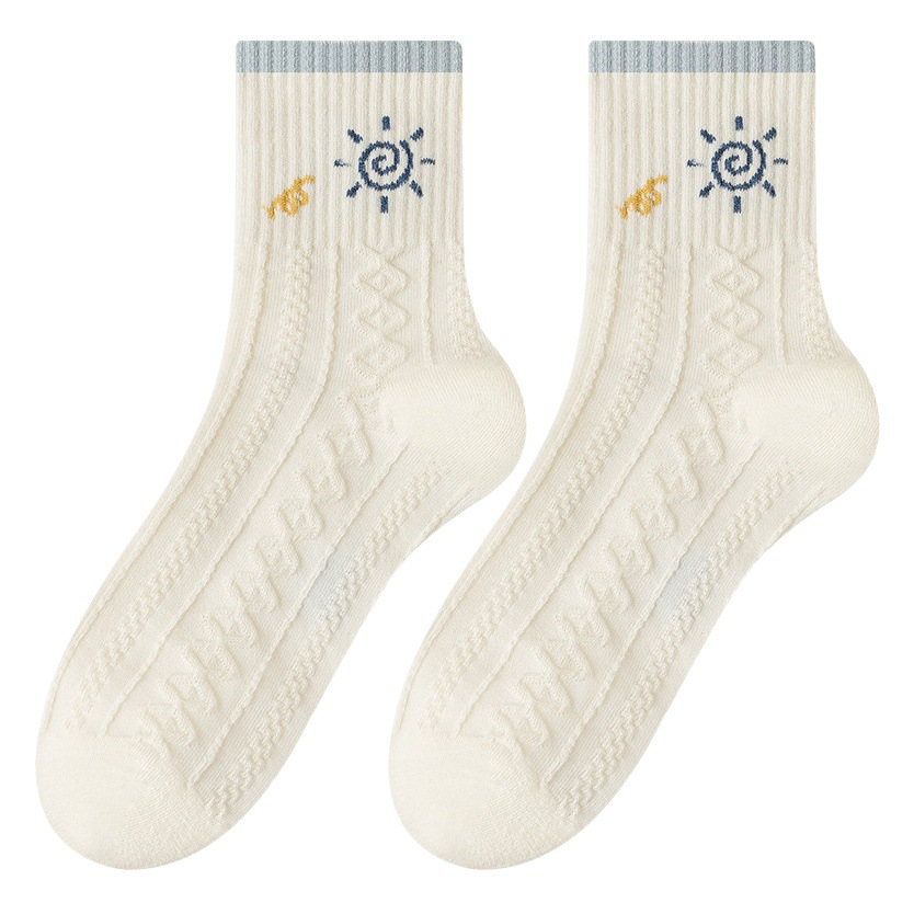 Summer Thin Women's Mid-Calf Socks Jk Lolita Socks Cotton Socks Cute Style Student Socks Zhuji Socks Plaid
