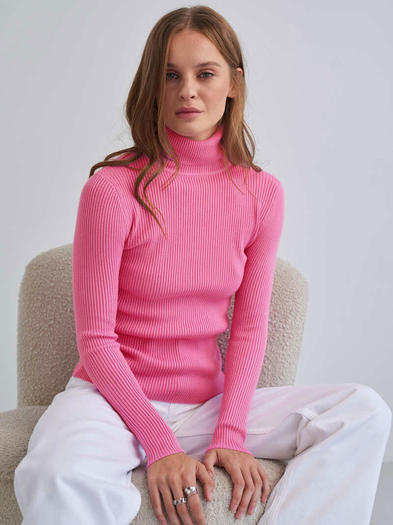 Picture of Cross-Border Turtleneck Knitwear Knitted Bottoming Shirt European and American 2025 Amazon Autumn Knitwear Turtleneck Pullover Knitwear for Women