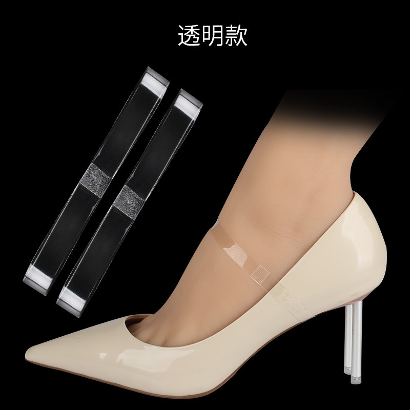 Picture of Invisible Shoelaces to Prevent Heel Falling Off, Small Gifts, Transparent High-Heeled Leather Shoes, Triangular Drawstrings, High-Heeled Shoelaces