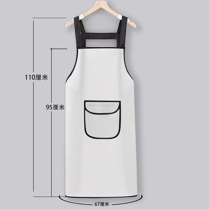 Picture of Long waterproof oil apron adult household kitchen cooking large men's and women's aquatic dishwashing restaurant work clothes wholesale