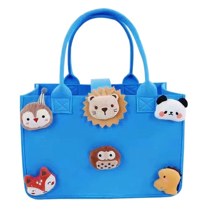Internet Celebrant Felt Bag Accompanying Gift Creative Cartoon Portable Storage Bag Felt Shopping Bag Gift Bag Large Capacity