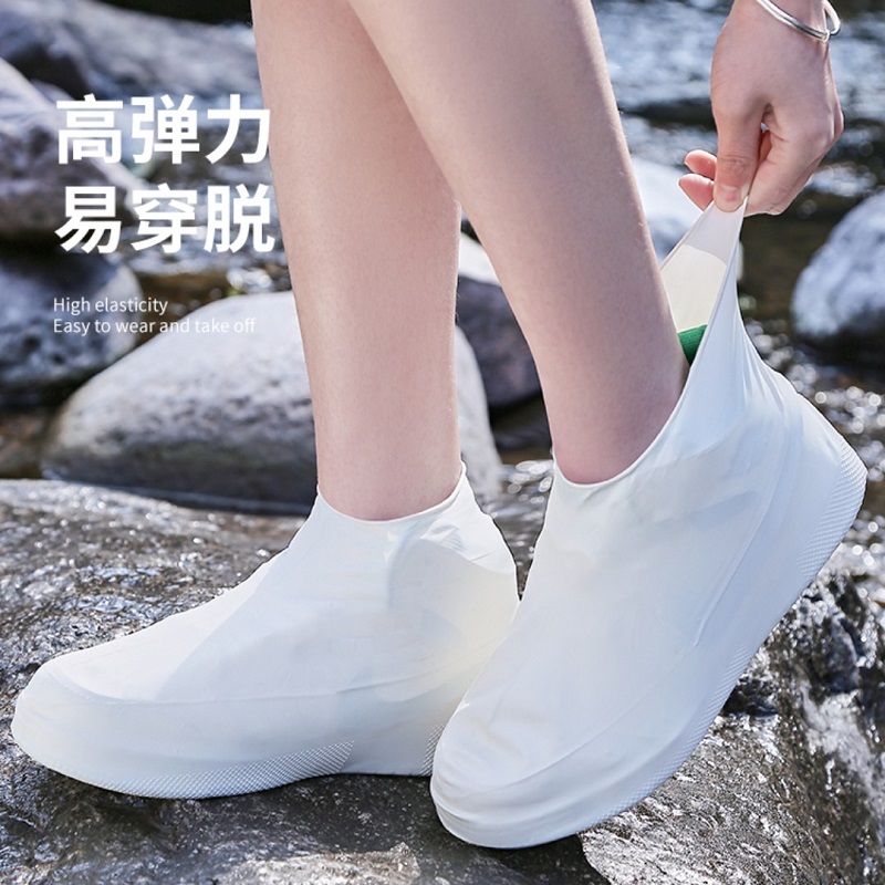 Waterproof Latex Shoe Cover Rain Boots Full Wrap Shoe Cover Outdoor Thickened Non-slip Wear-resistant Rain Boots Shoe Cover
