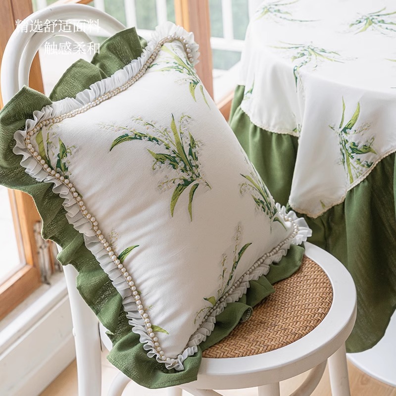 French Style Pillow Sofa Living Room American Style Pillow Backrest Cushion Without Core Pillow Case Bed Head Ins European Style Light Luxury