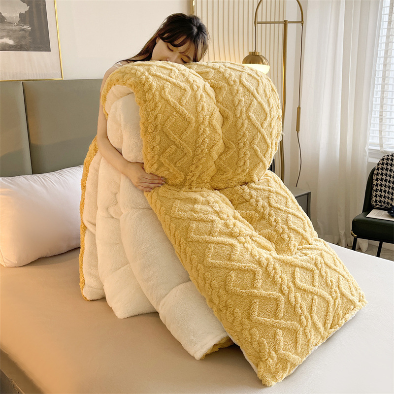 Picture of Taff velvet winter quilt lamb velvet arctic velvet core single double padded warm winter quilt factory wholesale generation