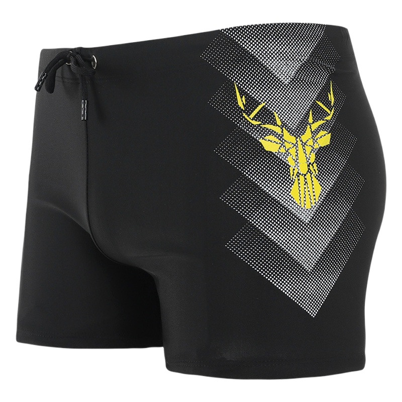Foreign Trade Men's Swimming Trunks Anti-embarrassment Men's Swimsuit Fashion Boxer Offset Printing plus size Hot Spring Swimming Shorts Cross-border Factory