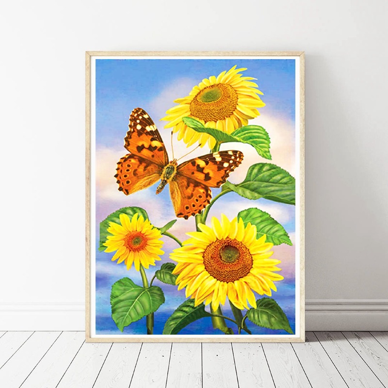 Picture of 5D Diamond painting full diamond landscape diamond embroidery diy round diamond cross stitch diy stick Diamond painting living room bedroom decorative painting