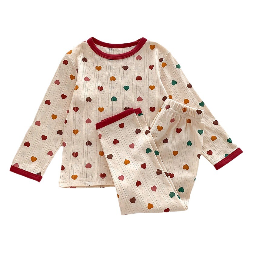 Picture of Autumn Children's Home Clothes South Korea Children's Pajamas suit Boys and Girls Autumn Clothes Autumn Trousers Baby Cotton Pajamas