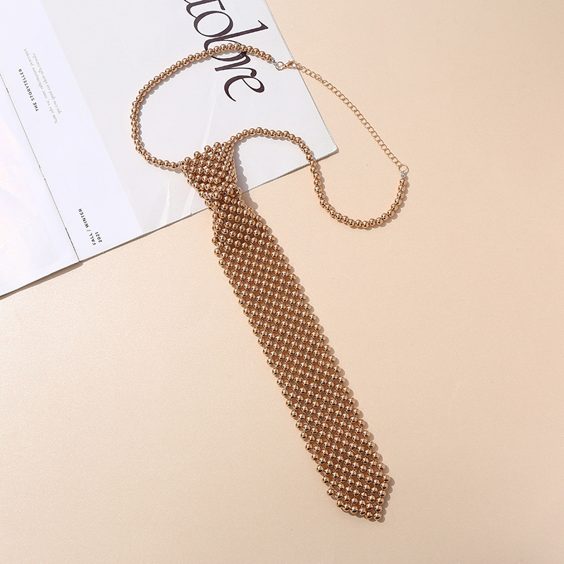 Picture of French style design tie with JK shirt suit short accessories elegant temperament INS style pearl tie