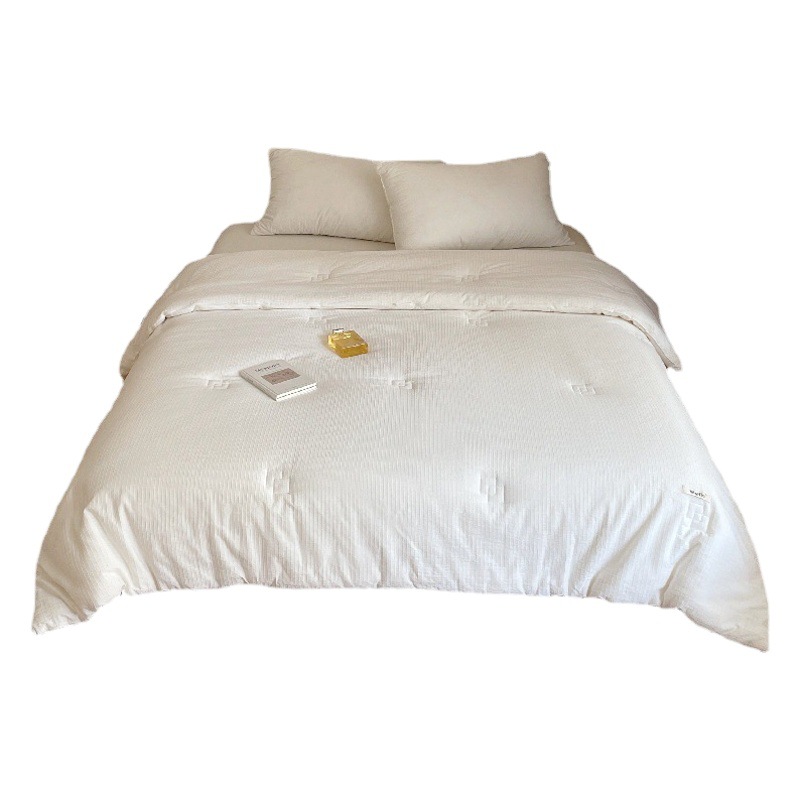 Waffle Cotton Soybean Fiber Summer Cool Quilt Machine Washable Winter Quilt Air Conditioning Quilt Core Single Double Spring and Autumn Thin Quilt