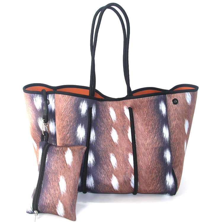 Picture of Diving Material Perforated Beach Bag European and American Fashion Portable Shoulder Strap Mother Bag Outdoor Casual Bag Portable Women's Bag for Women