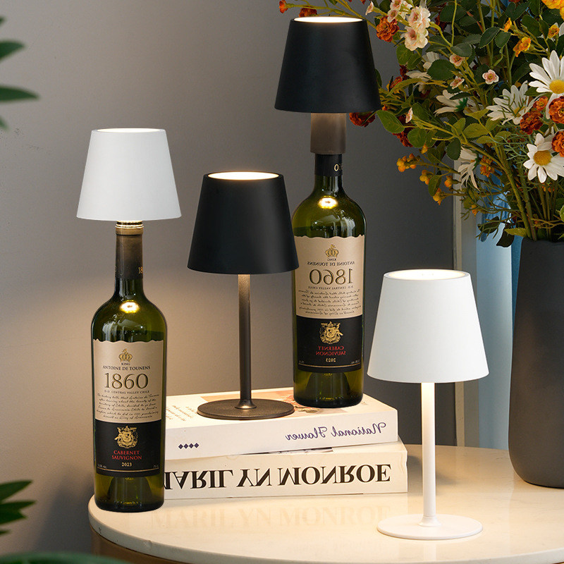 Wine bottle high lamp lamp, night light, bar light, table decoration, charging high light, creative bedside lamp, camping ambient light