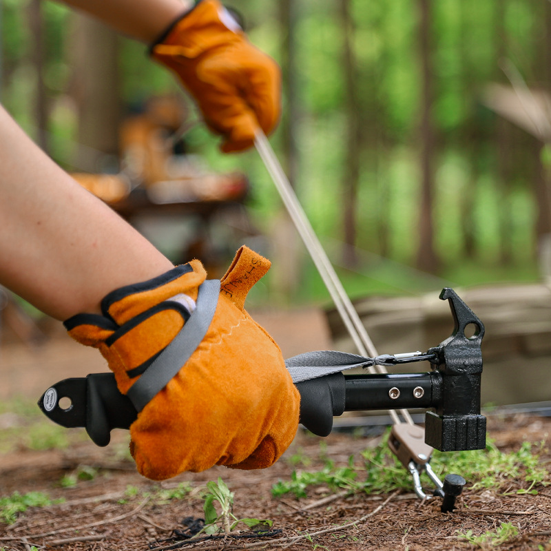 Picture of Outdoor Camp Nail Hammer Multifunctional Soft Rubber Handle Hammer Camping Tent Sky Curtain Windproof Camp Nail Hammer Nail Puller
