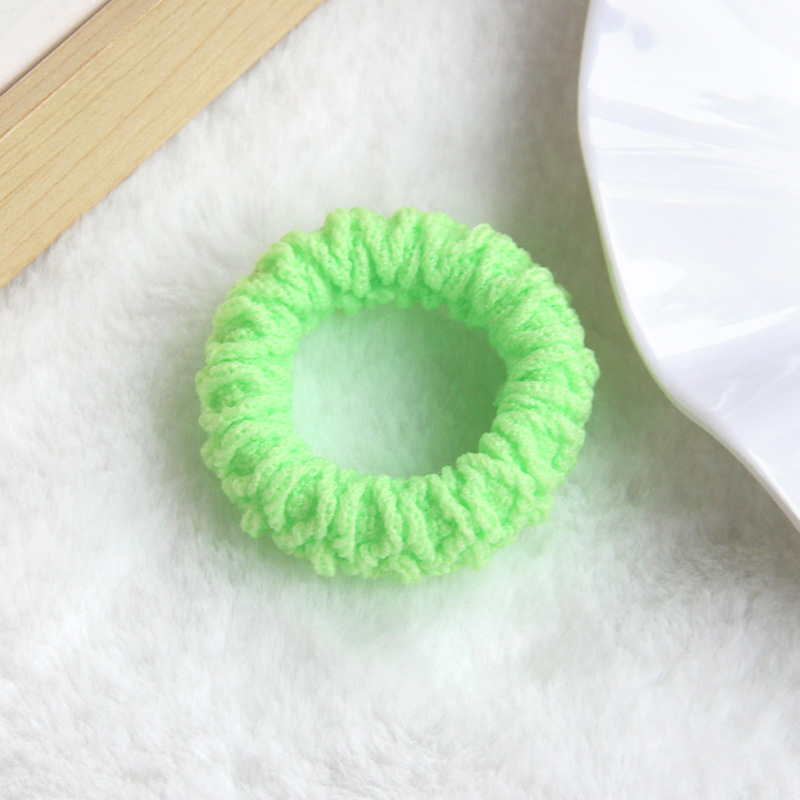 Picture of THICK THICK high elastic towel ring color seamless hair ring ponytail hair rope hair rope does not hurt hair rubber band for women