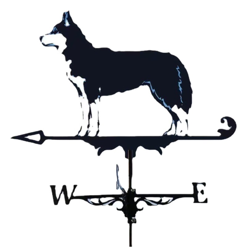 Cross-border special hot wind vane garden decoration crafts decoration metal air converter outdoor wooden pile