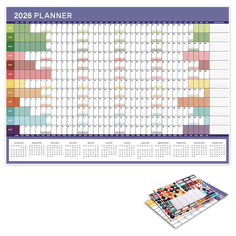 Picture of 2026 Full Year English Edition Desk Calendar Korean Version Desktop Wall Calendar Creative Simple Planner Amazon