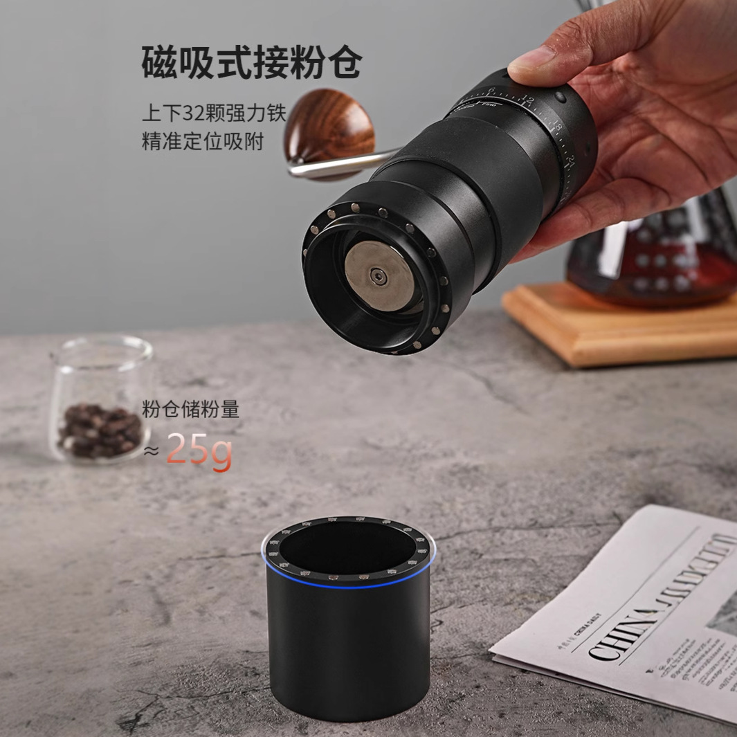Picture of Cross-border hand grinder external adjustment coffee bean grinder stainless steel hand grinder seven star ghost tooth hand punch coffee machine