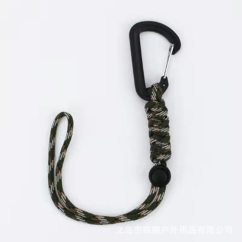Picture of Cross-border new outdoor backpack hook carabiner hand-woven umbrella rope outdoor emergency umbrella rope key anti-lost rope