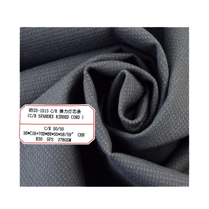 Picture of C/R cotton sticky comfortable elastic corduroy woven clothing wear-resistant overalls top pants fabric