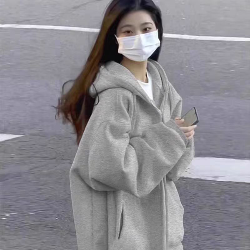 Early autumn brown sweater coat women's spring and autumn 2024 new explosions Korean lazy wind thin coat early autumn wear
