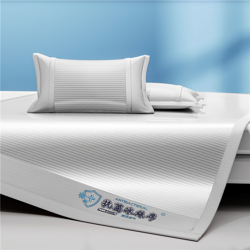 Picture of 2025 Explosions Antibacterial Ice Silk Mat Summer Sleeping Naked Maternal and Infant Class Air-conditioned Mat Machine Washable Folding Bed Cover Soft Mat