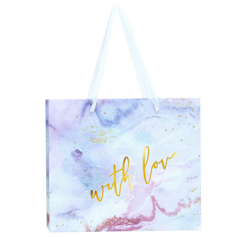 Gift bag handbag paper bag clothing dream color shopping gift packaging film bronzing gift shopping bag
