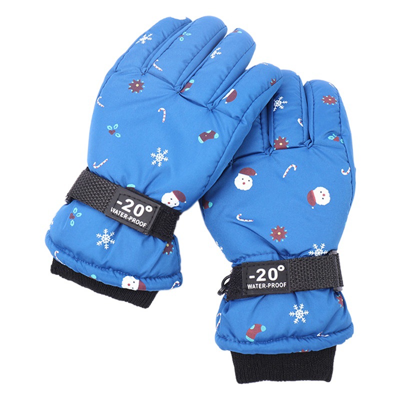 Children's Ski Gloves, Outdoor Sports Gloves, Velvet Thickeneded Finger Gloves, Warm Gloves, Cycling Windproof Gloves